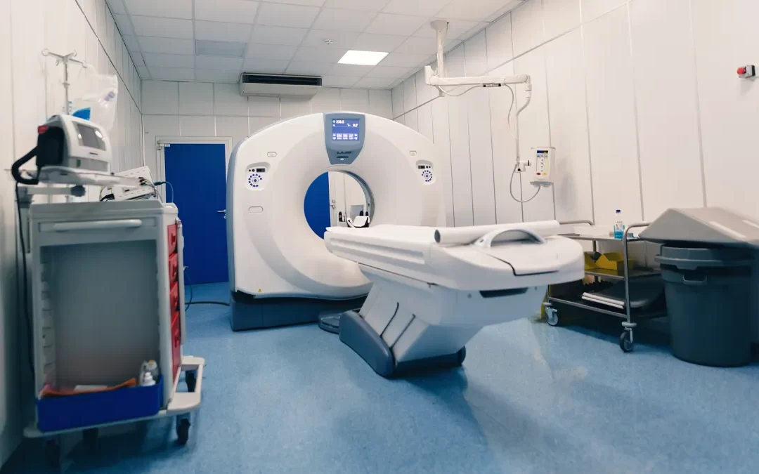 MRI room with helium monitoring