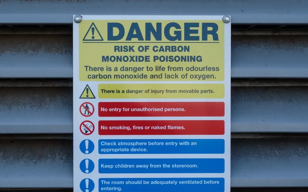 carbon monoxide warning sign